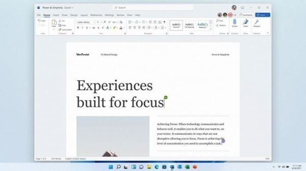 Microsoft напомнила об основных нововведениях программного пакета Office 2021